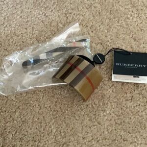 Burberry Hair Accessories, Barrette and pony tail holder. New with tags.